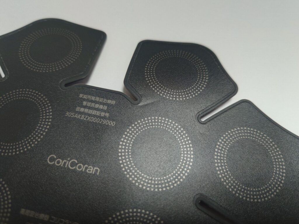 コリコランワイドに折り目がついてしまった様子